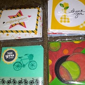 All custom made 8 thank you cards w/env. and 2 pocket journals!